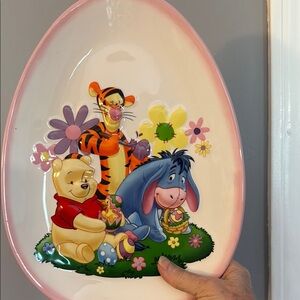 Disney Pastel Easter Egg Plate with Pooh and Friends